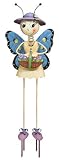 Outdoor Living : Gardener Butterfly Lady Garden Stake Statuary with Little Miss Sunshine Spinwheel