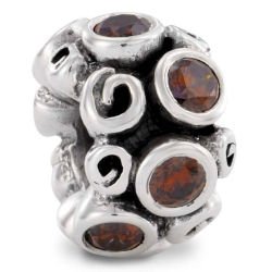 Buy Authentic Pandora Jewelry Sterling Silver with Brown Cubic Zerconium Primrose Path Charm