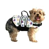 Paws Aboard Small Designer Doggy Life Jacket, Nautical print