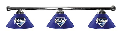 San Diego Padres Pool Table Light - Chrome Bar