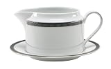 Nikko Ceramics Black Tie Gravy & Stand