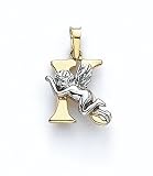 14K ANGEL INITIAL 'K' PEND. - GH16680