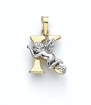 14K ANGEL INITIAL 'K' PEND. - GH16680