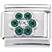 Crystal Gem May Birthstone Daisy Italian Charm