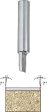 Freud 68-100 Single Flute Flush and 7-Degree Bevel Trim Router Bit with 1/4-Inch Shank