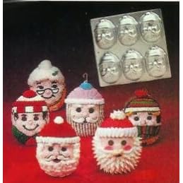 Wilton Mini Holiday Santa Faces Cake Pan (502-3878, 1983) ~ 6 Cavity ~ Retired by