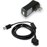 For HP iPAQ hx4705/ hx4700 Sync and Charge Cable - USB Travel Charger Adaptor Bundle (US Standard)