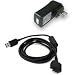 For Palm Treo 650 / LifeDrive / For Palm TX / Tungsten T5 / E2 Sync and Charge Cable - USB Travel Charger Adaptor Bundle (US Standard)