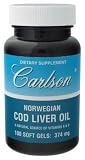 'Carlson Cod Liver Oil, 100% Norwegian Quality Cod Liver Oil, 100 Softgels, Super 1000mg Cod Liver Oil'
