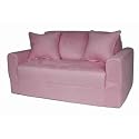 Fun Furnishings  Sofa Sleeper, Pink Micro Suede