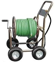 J Cube 8701 Hose Reel Cart with 4 Pnuematic Tires 300' Hose Capacity