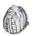 Solid Sterling Silver Baseball Glove Charm Approximately 3/4 Tall
