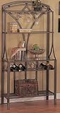 Brown Metal Wine Rack