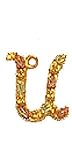 Landstroms Black Hills Gold Initial Necklace "U" - 03581 Landstroms Black Hills Gold Initial Necklace "U" - 03581