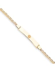 7 Inch 14k Gold Non-enameled Medical ID Bracelet