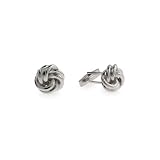 Eve's Addiction Double Knot Sterling Silver Cufflinks