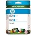 Electronics : HP 02 Cyan US Twin Pack