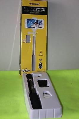 NEW FSHANG TELESCOPING SELFIE STICK 100 CM / 40 INCHES BLUETOOTH REMOTE CONTROL