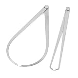 uxcell　内外兼用キャリパー　計測器　金属　堅固摩擦　フリクションジョイント　2個　長さ300mm