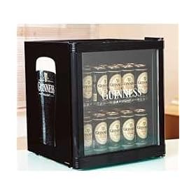 Husky Guiness Fridge Beer Refrigerator reflects these qualities with its unique black interior and slick subtle logos.