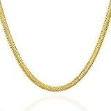 14K Gold 6mm Arrow Track Link Necklace - 17