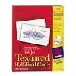 Avery Dennison Textured Half-Fold Greeting Cards - 5.5" x 8.5" - 30 x Card - White