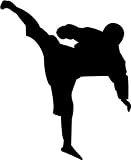 Karate Silhouette - 36H x 29W - Peel and Stick Wall Decal by Wallmonkeys