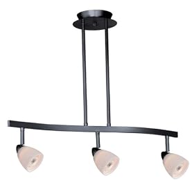 Spot Light Pendant - 3 Light Spot Pendant Lighting Fixture - Dark Bronze - White Wiped... from Track Lighting Fixtures