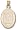 Mother Teresa In Oval Gold Plated Charm/Pendant