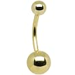 Gold Electro Titanium Belly Ring -7/16"