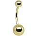 14 Gauge Curved Barbell Belly Ring 7/16