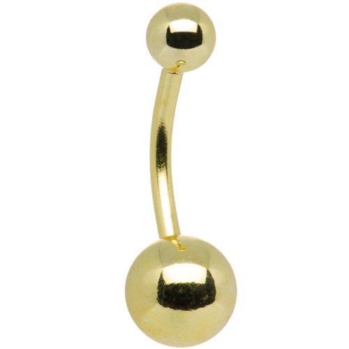 14 Gauge Curved Barbell Belly Ring 7/16