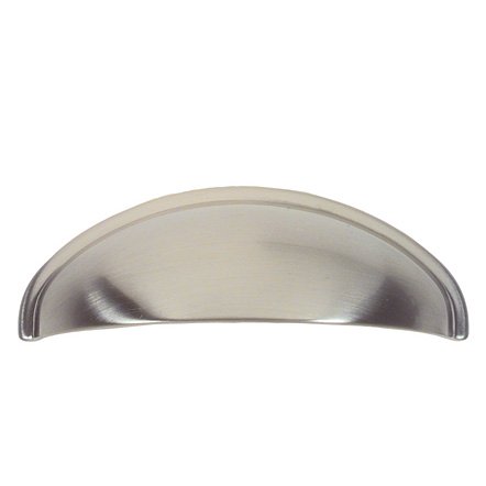 Satin Nickel Modern Crescent Drawer Pulls - Set of 4