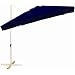 Southern Patio 10 Foot Square Double Top Offset Umbrella, Blue