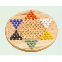 Wood Board Glass Marbles Chinese Checkers-7500 by Checkers