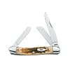 Case Cutlery 042 Case Medium Stockman Pocket Knife with Stainless Steel Blades, Amber Bone