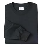 NEW Port & Company - 100% Cotton Essential Long Sleeve T-Shirt Black-2XL