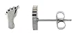 Small Surgical Steel Footprint Stud Earrings