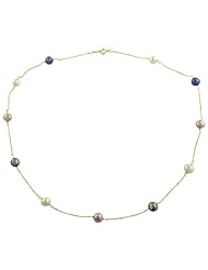 Freshwater and Tahitian Pearls 14 Karat Yellow Gold Necklace (18 inch)