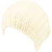 Winter Soft Warm Ribbed Ski Beanie Skull Knit Hat Ivory