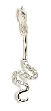 14k Elegant Cubic Zirconia CZ Snake Belly Ring - B0002HTOGW