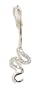 Elegant Cubic Zirconia CZ Snake Belly Ring - JewelryWeb