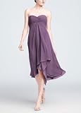 Davids Bridal Bridesmaid Dresses Strapless Chiffon Short Dress