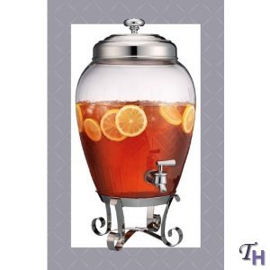 Godinger Dublin Glass Dispenser with Metal Stand
