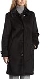 Liz Claiborne Women's Liz Claiborne Three Quarter Faux Suede W/ Faux Fur Collar.