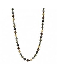 14K multi color dyed freshwater cultured pearl necklace, 36"