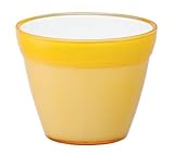 イタリア製樹脂ポット COCCO(コッコ) 17cm (穴無し) イエロー