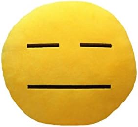 PopWave Emoji Serious Symbol Whatsapp Icon Circle Cushions Plush Doll NANA09
