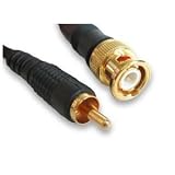 10 Metre BNC to RCA Cable - Gold Plated / 75ohms Coax Cable / Gold Plated (BY CABLES 4 ALL)