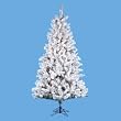 9' Pre-Lit Flocked Norway Pine Christmas Tree - Clear Lights